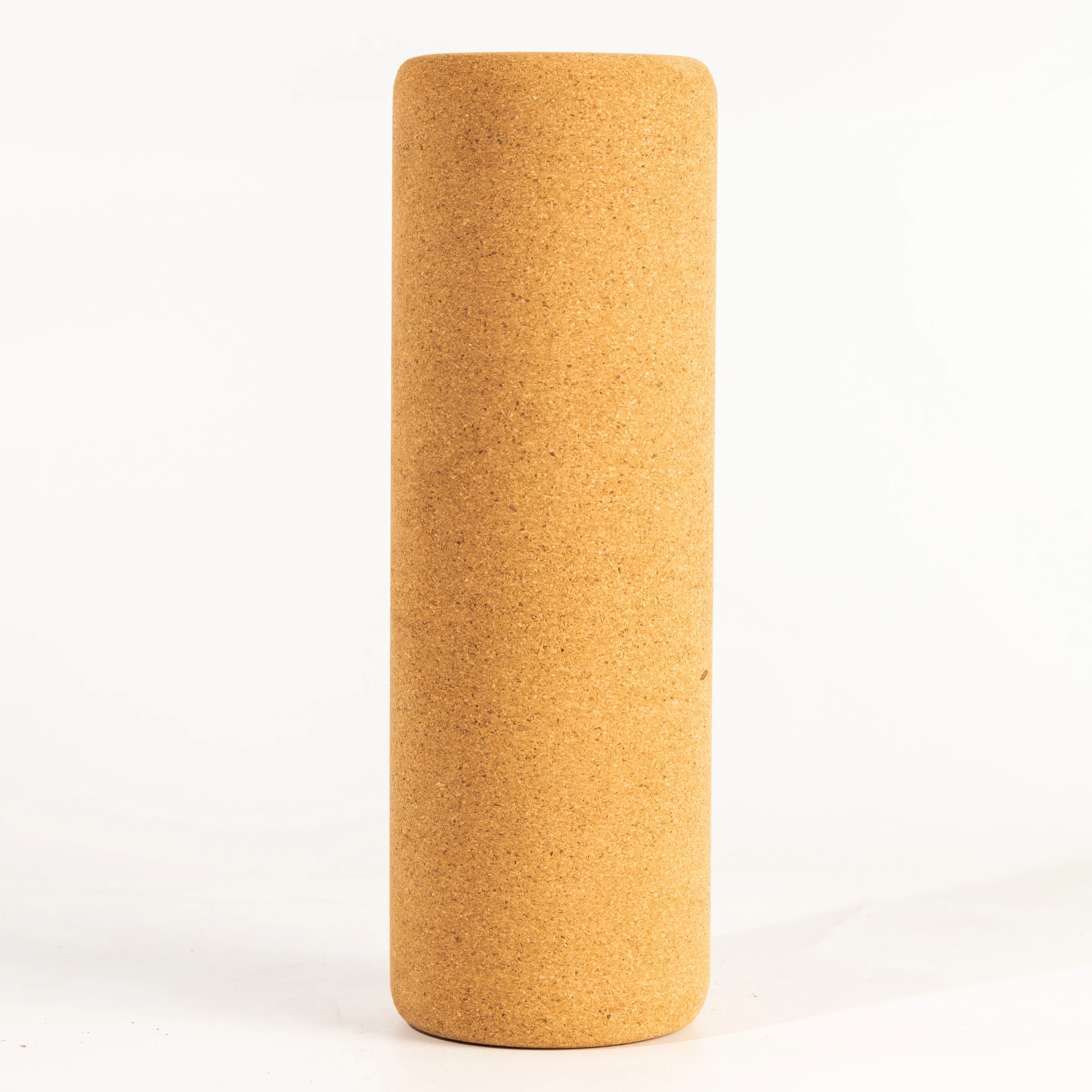 2022 Factory Supply High Density Natural Wooden Foam Roller Fitness Muscle Massage Cork Yoga Roller