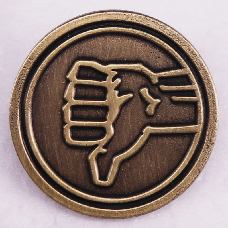 The Good Place Thumbs Up Enamel Pin Bad Place Senior Staff Shawn Cosplay Brooch Metal Badge Jewelry Fans Gift
