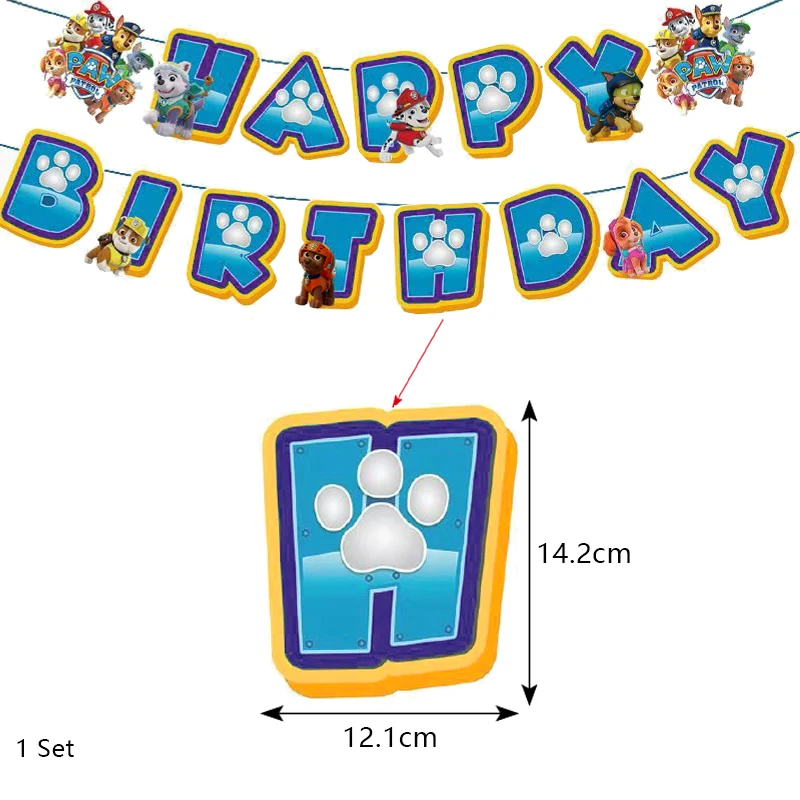 PAW Patrol Geburtstagsparty-Dekoration Chase Skye Latexballons für Kinder Eventzubehör Marshall Folienballon Hintergrundbanner