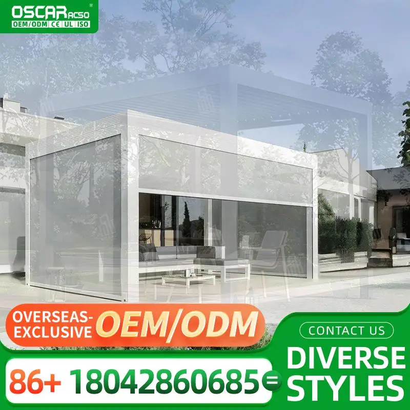 Customized Waterproof Outdoor Aluminum Louvre Roof for Terrace and Garden pergola