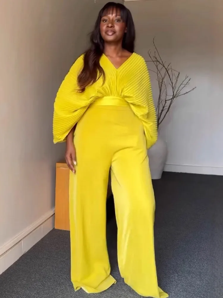 2 Piece Women Set Dashiki African Clothes Summer Autumn New Fashion Long Sleeve Top And Pants Suit Party Lady Matching Sets