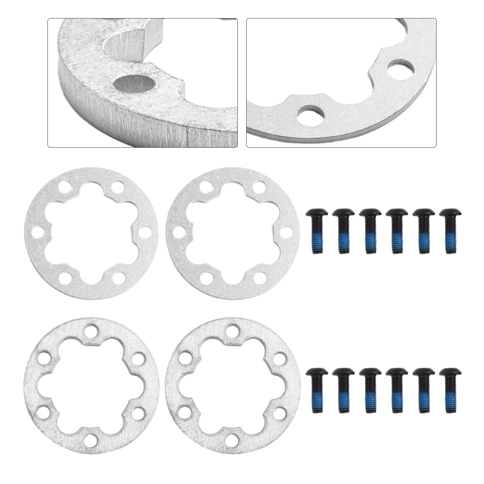 2/5mm Washer With Screws Washer With Screws 4PCS With 12pcs Screws Brake Gasket Spacer E-Bike Electric Scooter