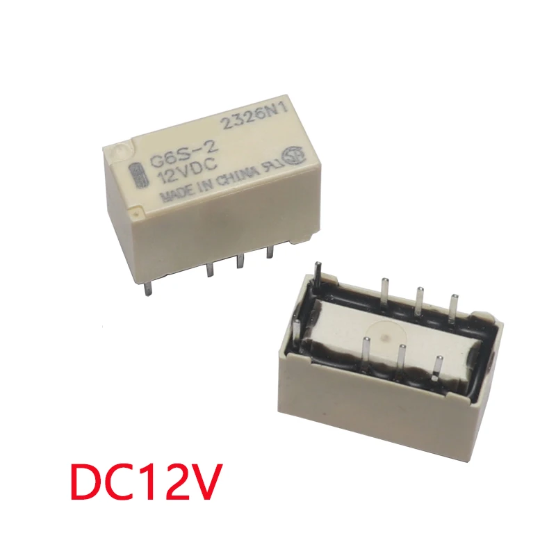 【10PCS】G6S-2 5VDC 12VDC 24VDC Signal Relay 8Pin DC 5V 12V 24V 2A Mini Signal Switch Relays