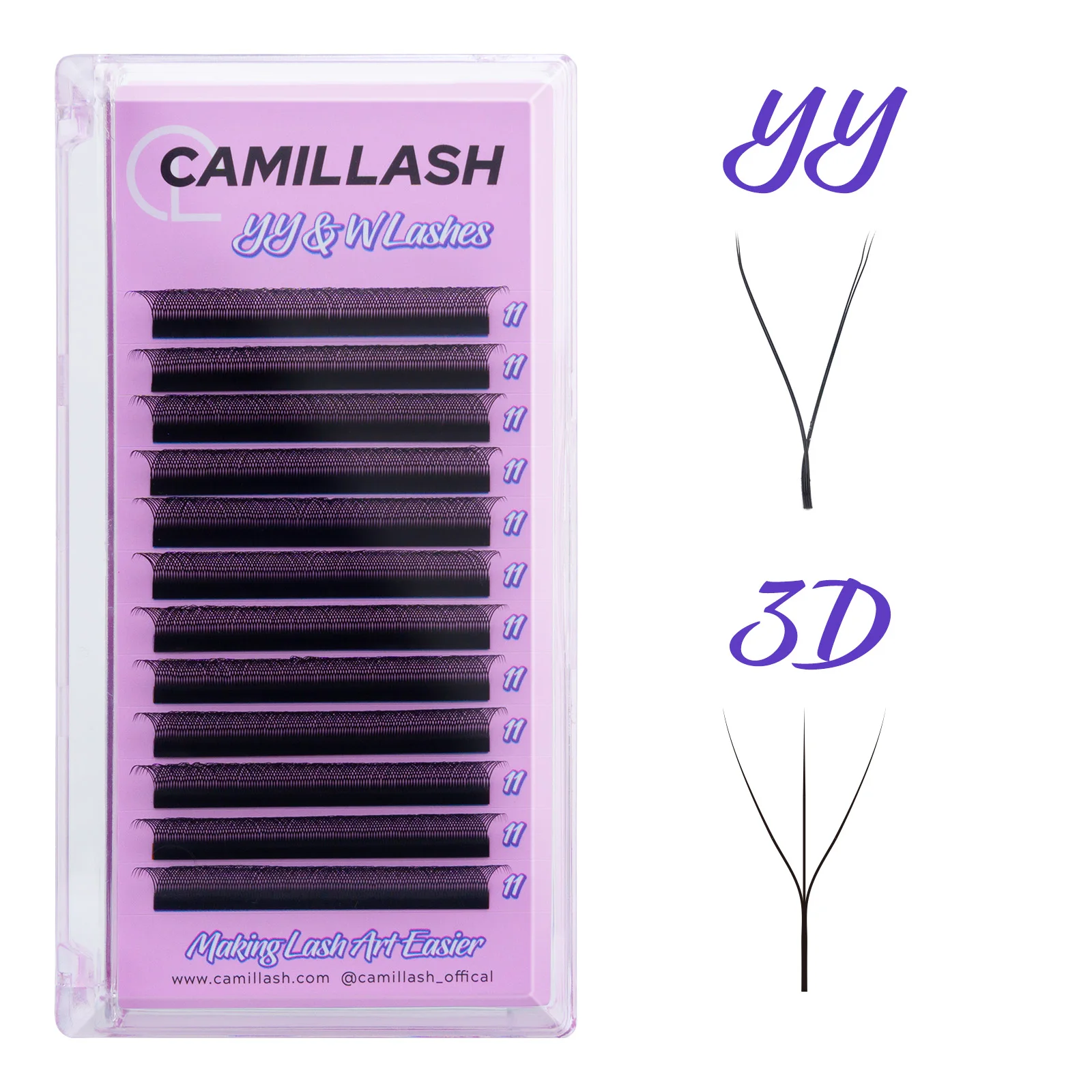 YY W Wimpern in Blütenform 2D 3D 4D Automatische Blüte Natürliche 12-reihige Fächerwimpern Wimpernverlängerungen