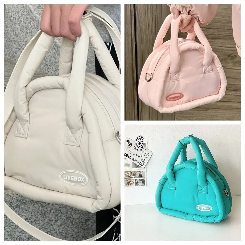 Cute Cloud Canvas Crossbody Bags Large Capacity Handbags Portable Makeup Bag Single Shoulder Bags