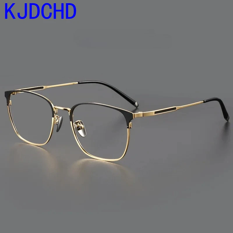 Square Titanium Custom Prescription Eyeglasses Men Retro Multifocal Progressive Glasses Optical 1.74 Myopia Bifocal Spectacles
