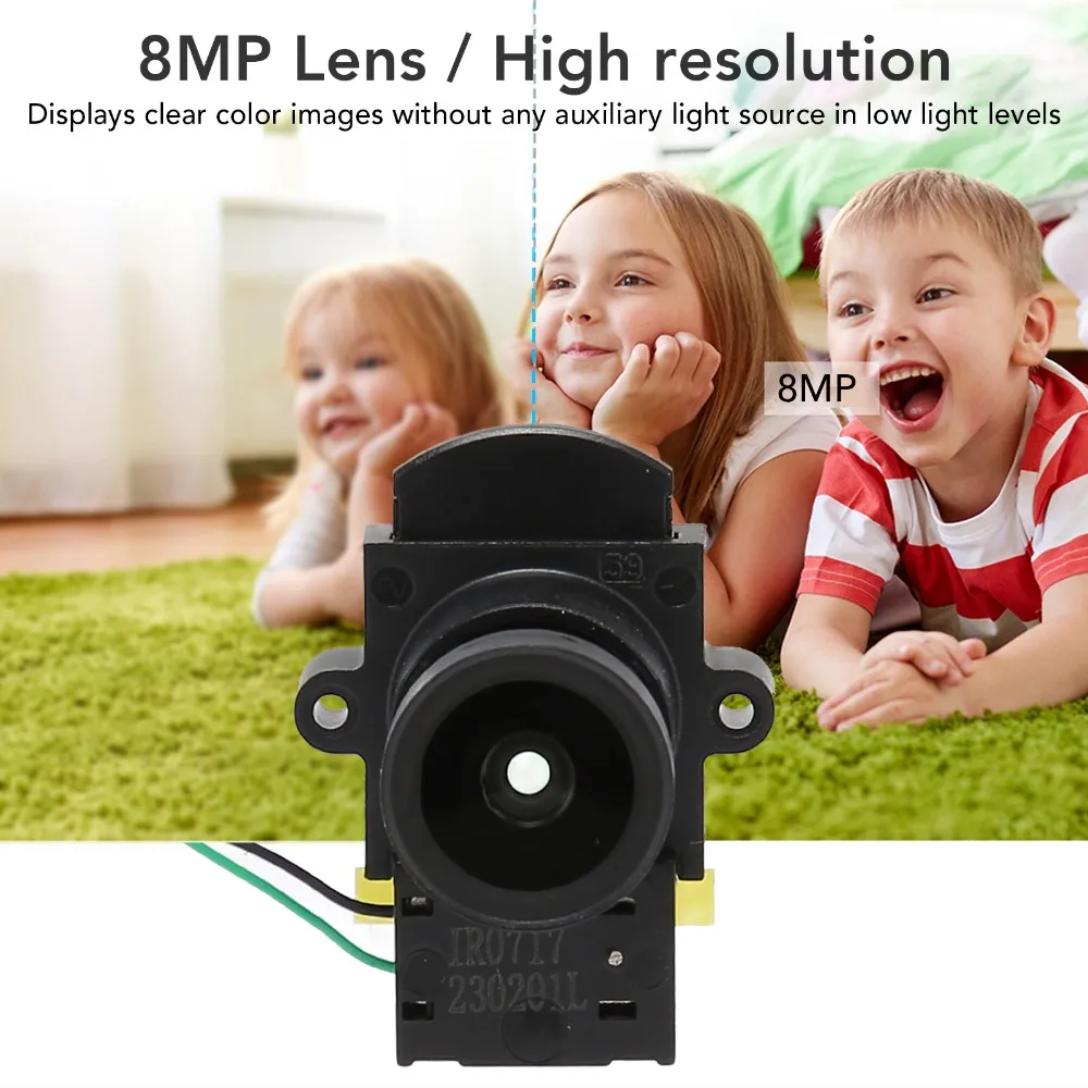 Universal 2.8mm 8MP CCTV Camera Lens Warm Light F1.0 Pixels Security Camera Lens Full Color Wide Angle Lens Electron Microscope