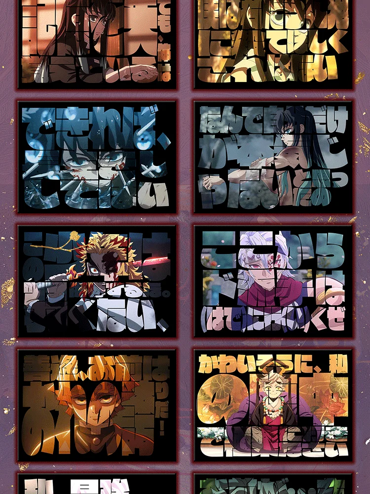 2026 Demon Slayer Cards B5 Canvas Large Cards Wholesale Full Box Bulk Kimetsu No Yaiba Anime Collectible Trading Cards