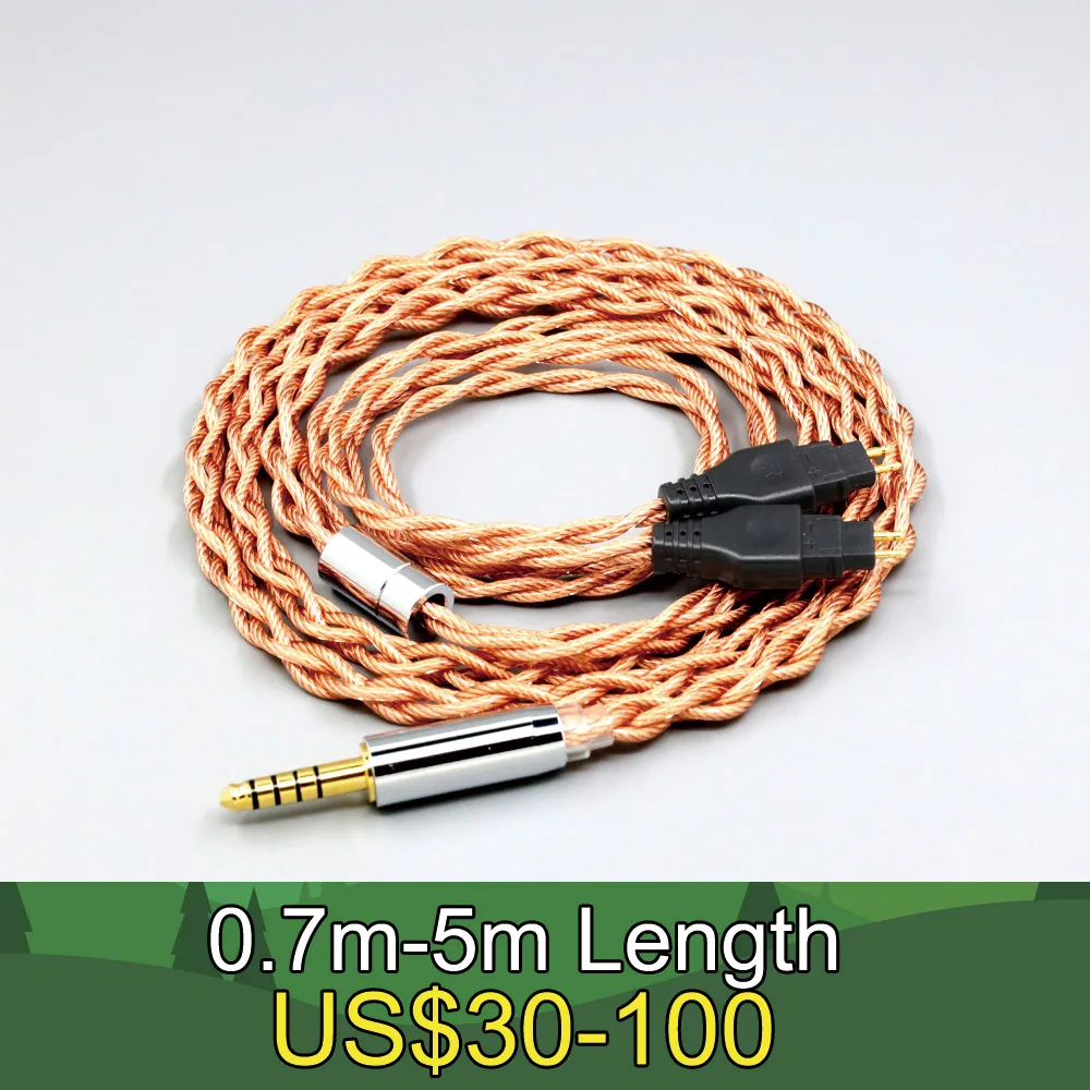 Cable de auriculares Coaxial mezclado con blindaje OCC de grafeno 7N para Sennheiser HD580 HD600 HD650 HDxxx HD660S HD58x HD6xx 4 núcleos LN 007753