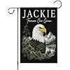 Jackie Shadow Bald Eagle Family Memorial Tribute Flag llz