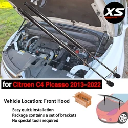 Gas Struts for Citroen C4 Picasso MK2 2013-2022 Front Hood Bonnet Modify Lift Supports Hydraulic Dampers Shock Absorber Springs