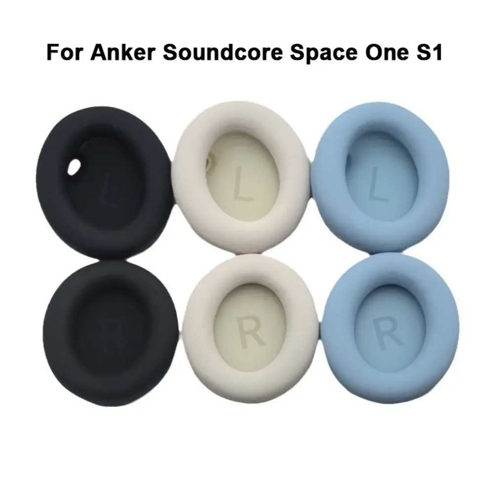 1Pair Replacement Ear Cushion for Anker Soundcore Space One S1 Headset Elastic Foam Earpads Earmuff Sponge Ear Pads Repair Parts