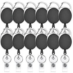 12 pz ABS In Lega di Zinco Retrattile Facile Da Tirare Fibbia Portachiavi Badge Clip Landyard Badge Reel Id Badge Holder Infermiera Accessori