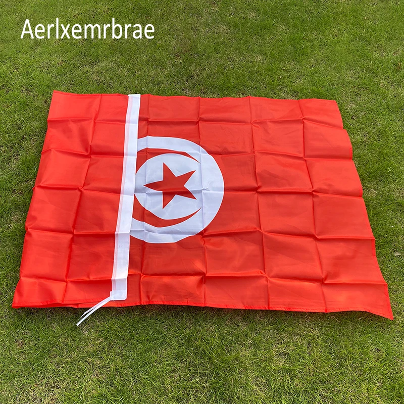 aerlxemrbrae flag Tunisia Flag NEW 90x150cm Tunisian Flag 100% Polyester 3x5ft Flag of Tunisia