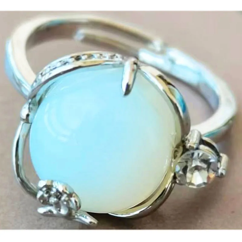 Ojo de tigre lapislázuli cristal Aventurina howlita jaspe ópalo sodalita piedra dorada redondo mujeres hombres anillo PWB1217