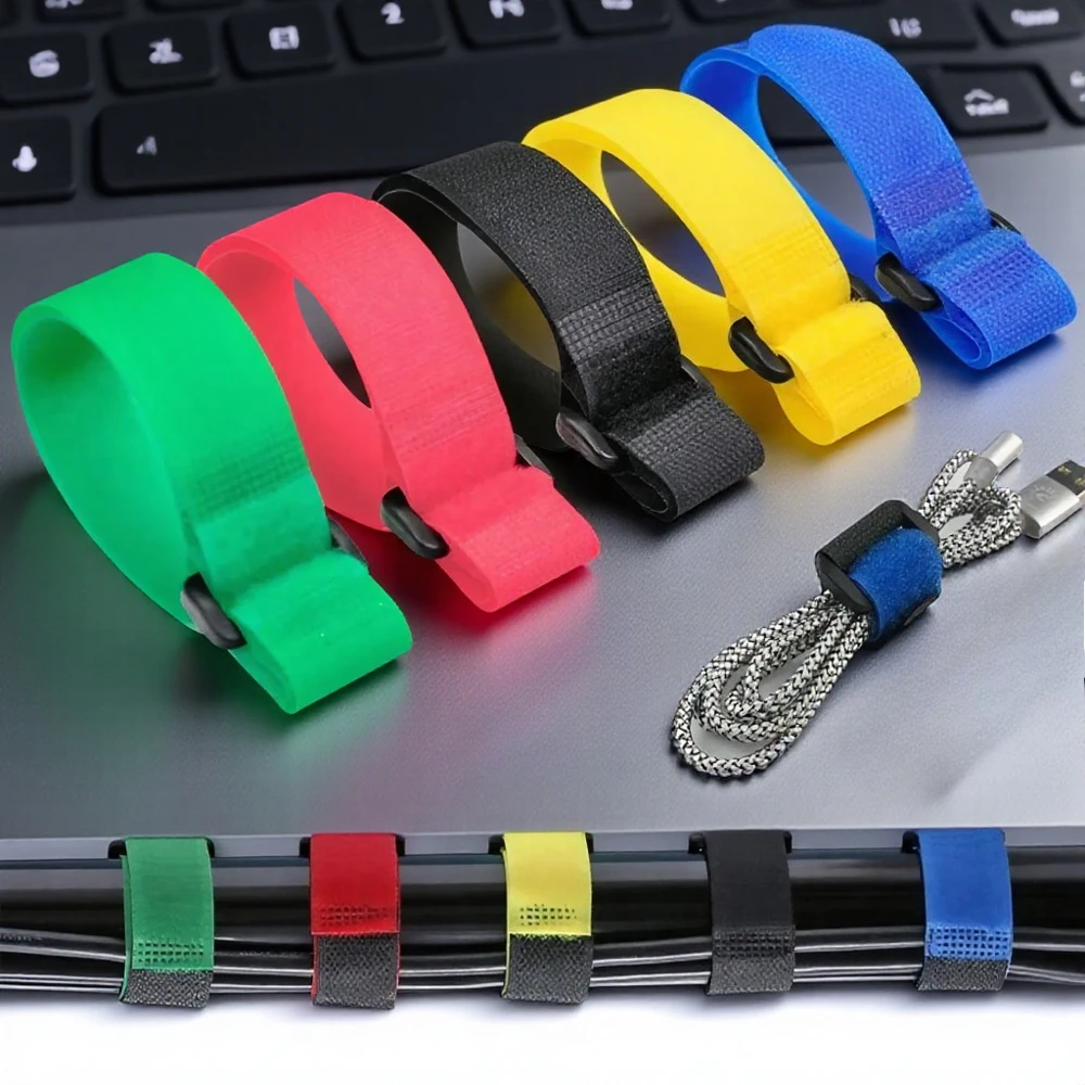 

Регулируемый универсальный нейлоновый ремешок, стяжки, аксессуары для хранения проводов, 10 шт., для организации телефонного кабеля