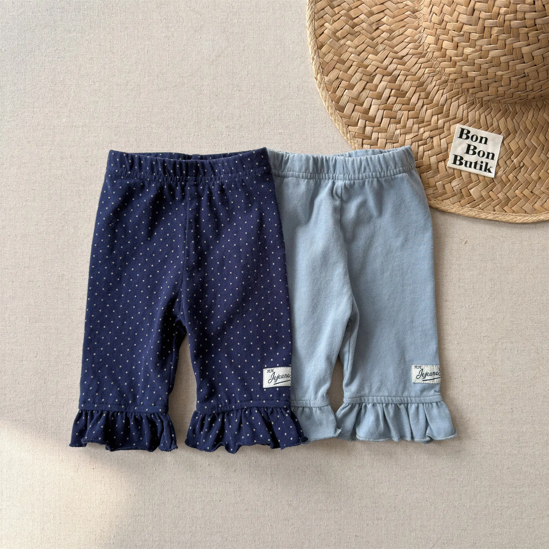 

2026 Summer New Children Shorts Toddler High Waisted Leggings Cotton Girls Cute Lace Five Point Pants Polka Dot Kids Clothes