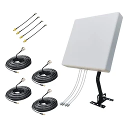 Outdoor Directional MIMO 4x4 Panel Antennas Kit for 4G LTE & 5G Cellular Hotspots Routers,T-Mobile,Verizon,AT&T,N71,600-6000mhz