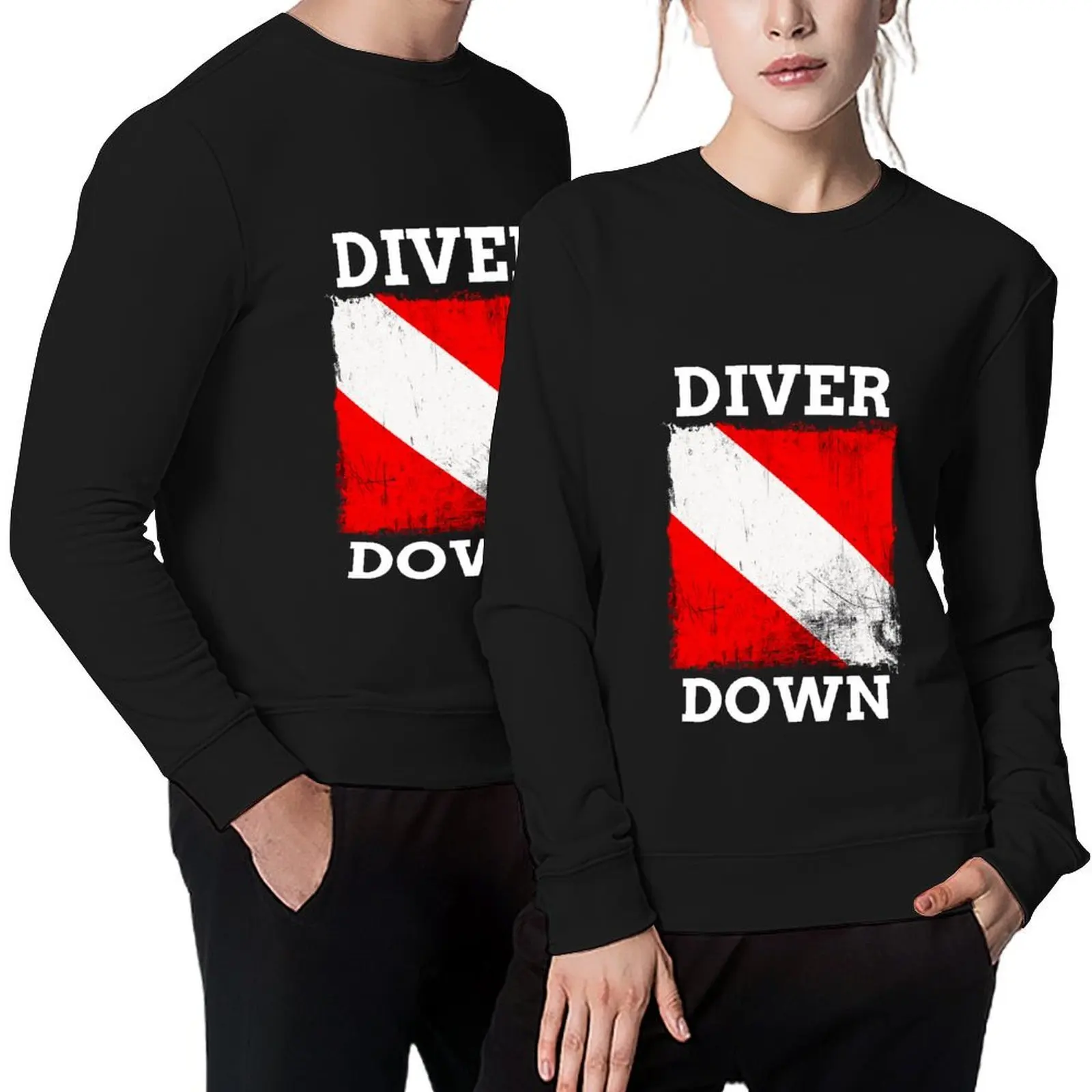 

Diver Down Pullover mens clothing korean style clothes male clothes autumn new products oversize sweatshirt