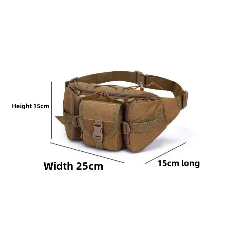 في الهواء الطلق الخصر حقيبة الرجال التكتيكية مقاوم للماء مول التمويه الصيد التنزه تسلق الصيد حزام من النايلون حزمة أكياس الصدر القتالية