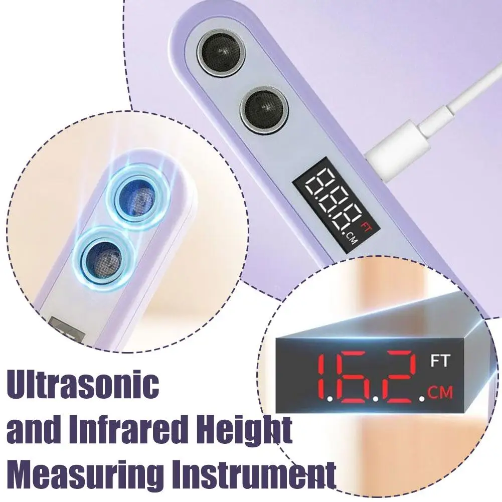Digital Height Measurement Tool Portable Ultrasound Height Measuring Tool Accurate Smart Height Measurement Scale For Child I9G6