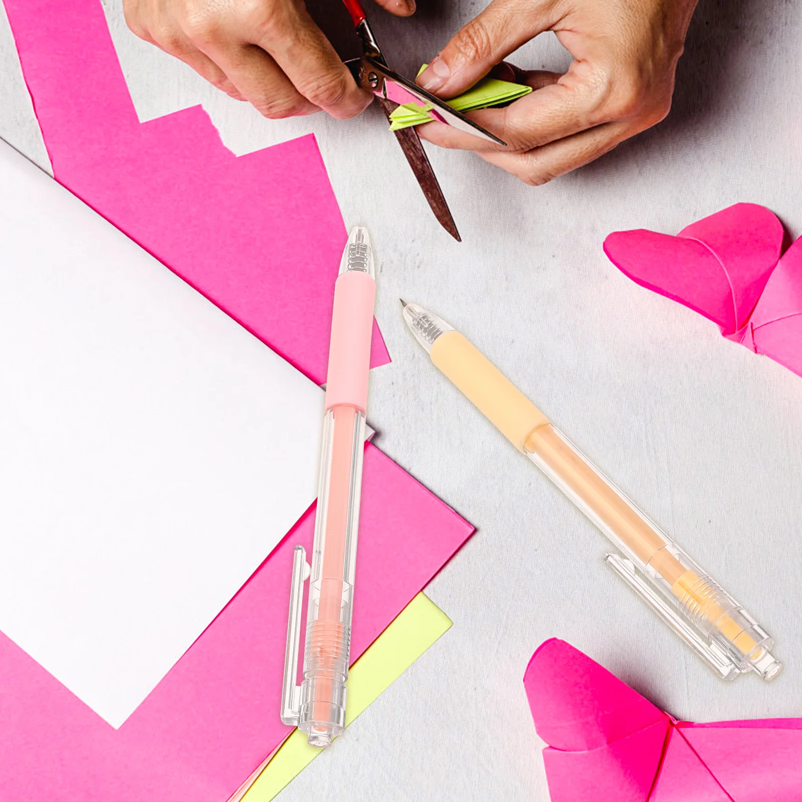 1 Set Pen Shape Paper Cutter Plastic Metal Durable Craft Cutting Tool For Office Home Diy Scrapbooking Slicer Cutter For Paper