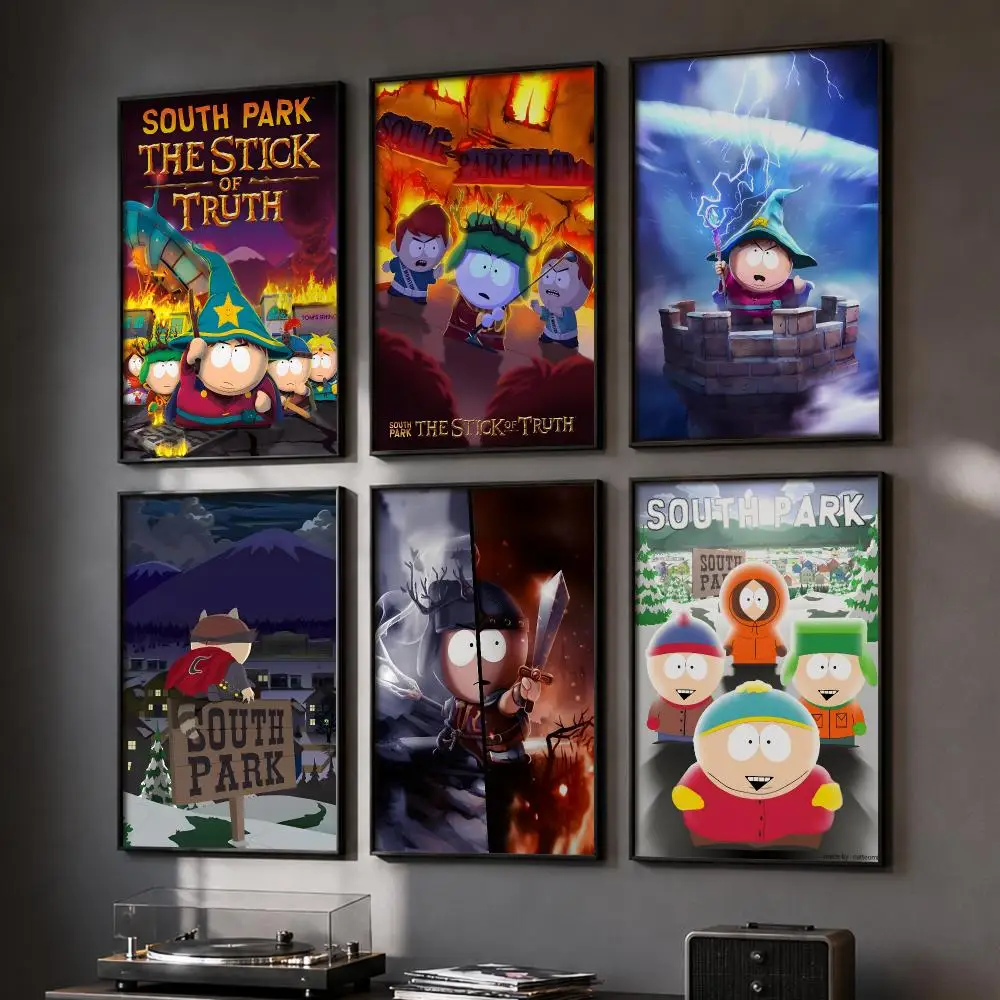 Anime S-South Park Poster HD Home Wall Stickers House hallway Living Room Bedroom Bar Office Decor Art Prints