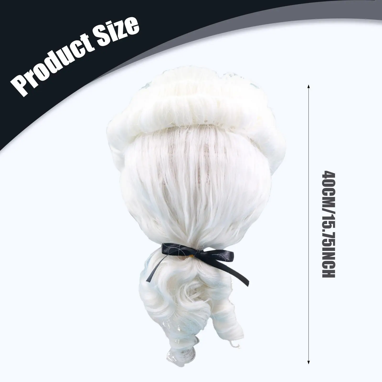 Peruca colonial de Halloween masculina juiz advogado peruca para uso diário shows de concertos