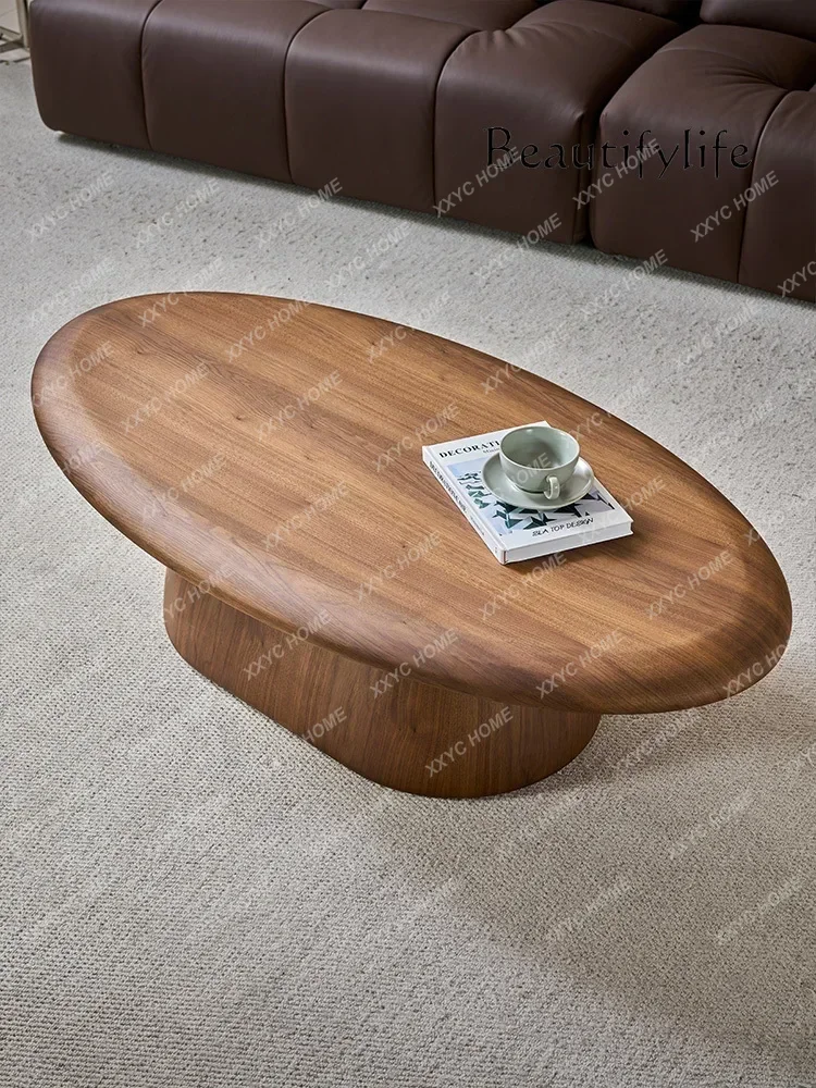X-S   Light Luxury North   Black Walnut Coffee Table Living Room Home Modern Simple High-end Coffee Table HG