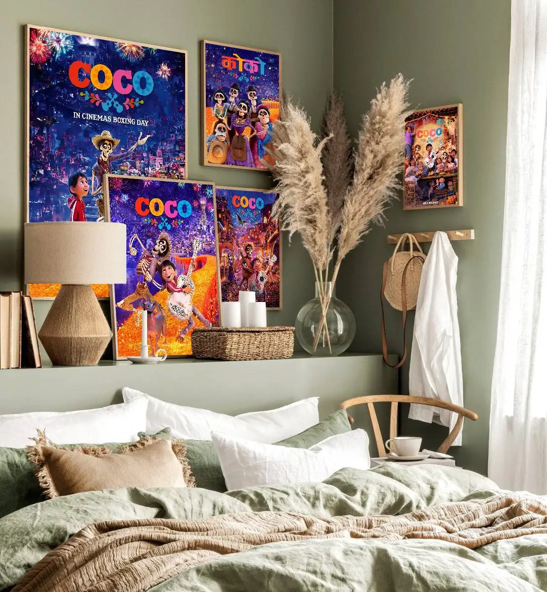 Movie C-Coco Anime Vintage Posters Sticky Retro Kraft Paper Sticker DIY Room Bar Cafe Kawaii Room Decor