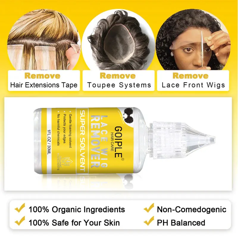 Kit Spray Sciogli Pizzo Goiple con Colla per Parrucche e Cera per Capelli in Stick, Tenuta Forte Impermeabile, Legame Invisibile, Set Professionale per lo Styling delle Parrucche