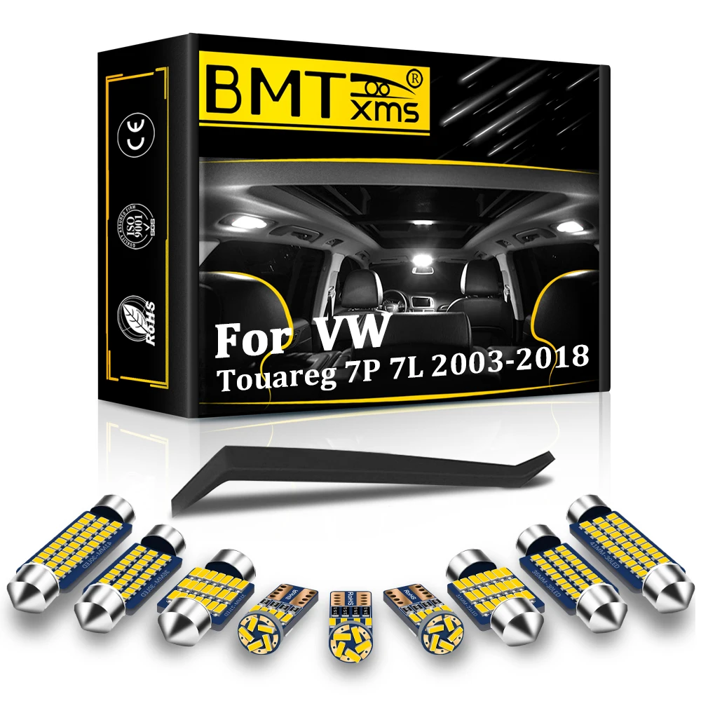 

BMTxms Car LED Interior Light Bulb Dome Map Lamp Kit Canbus For VW Volkswagen Touareg 7P 7L 2003-2018 2013 2014 2015 2016 2017