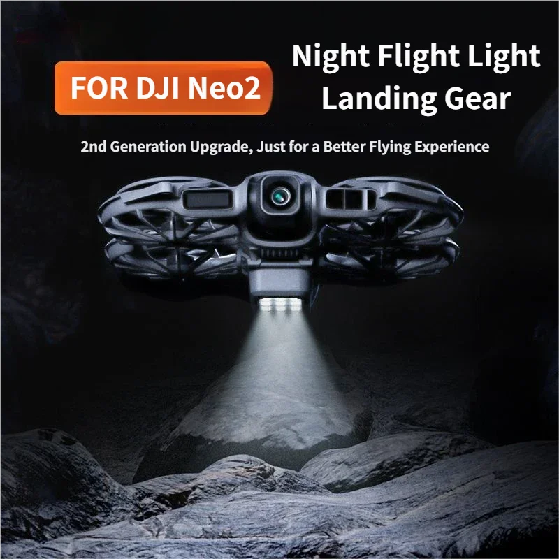 For DJI Neo2 LED Landing Gear Rechargeable Night Flight Navigation Light 2-in-1 Night Flight Light Landing Gear Increase by 10mm