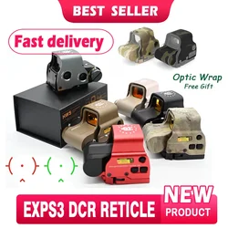 EXPS3 Holographic DCR Reticle 558 Red Dot Sight Hunting Reflex Sight 2A Initiative Marking 20mm Rail Mount For Airsoft