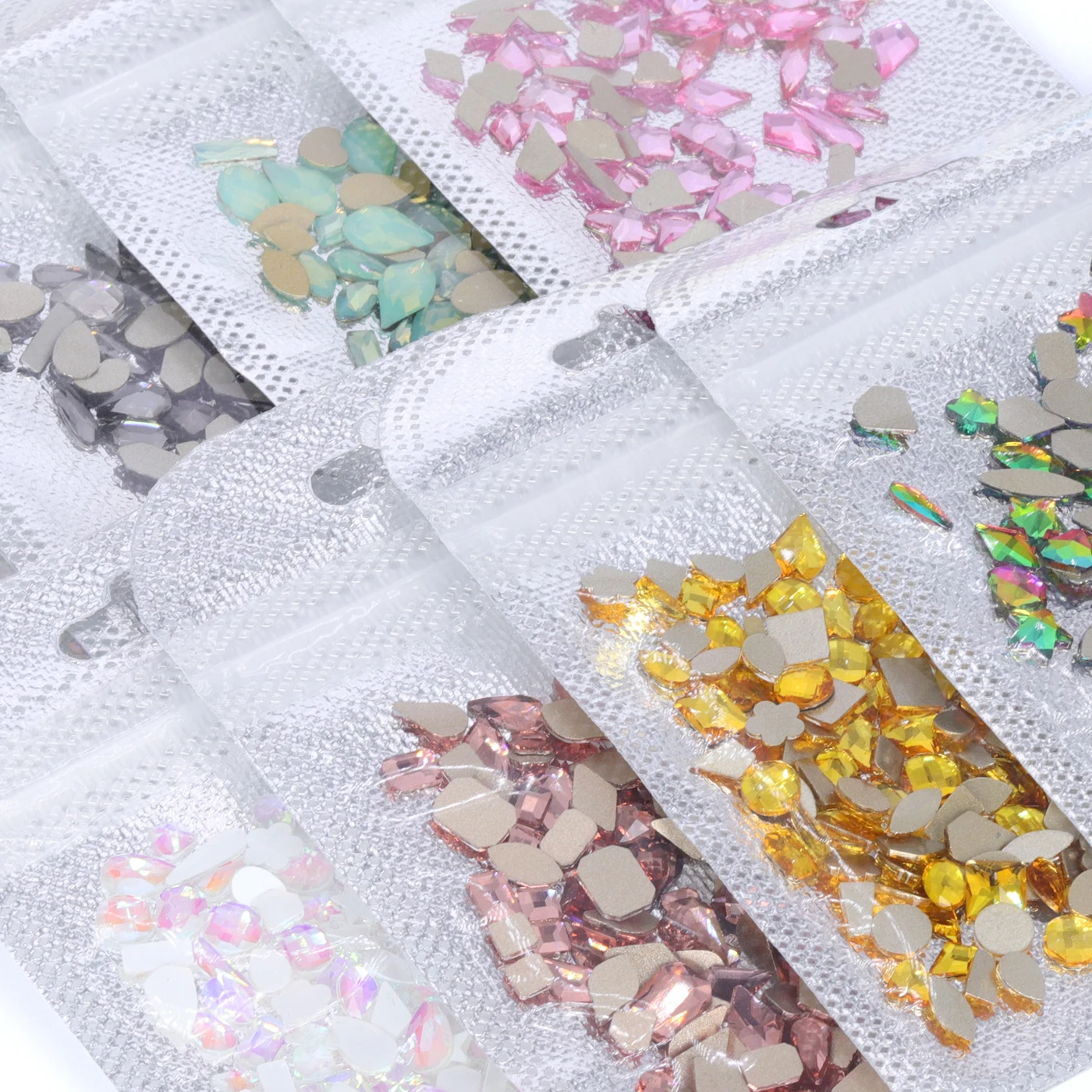ホットセール　ミックスシェイプ　ラインストーン　ジュエリー　ラグジュアリー　シャイニーダイヤモンド　ネイルアートデコレーション　DIY　ガラスクリスタル　フラットバックグリッター
