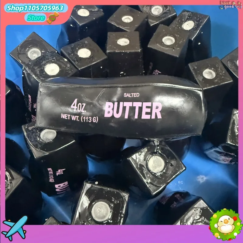 Simulation Cheese Black Butter Stick Crispy DIY Squeeze Ball Sound Control Stress Relief Fidget Squishy Decompression Vent Toy
