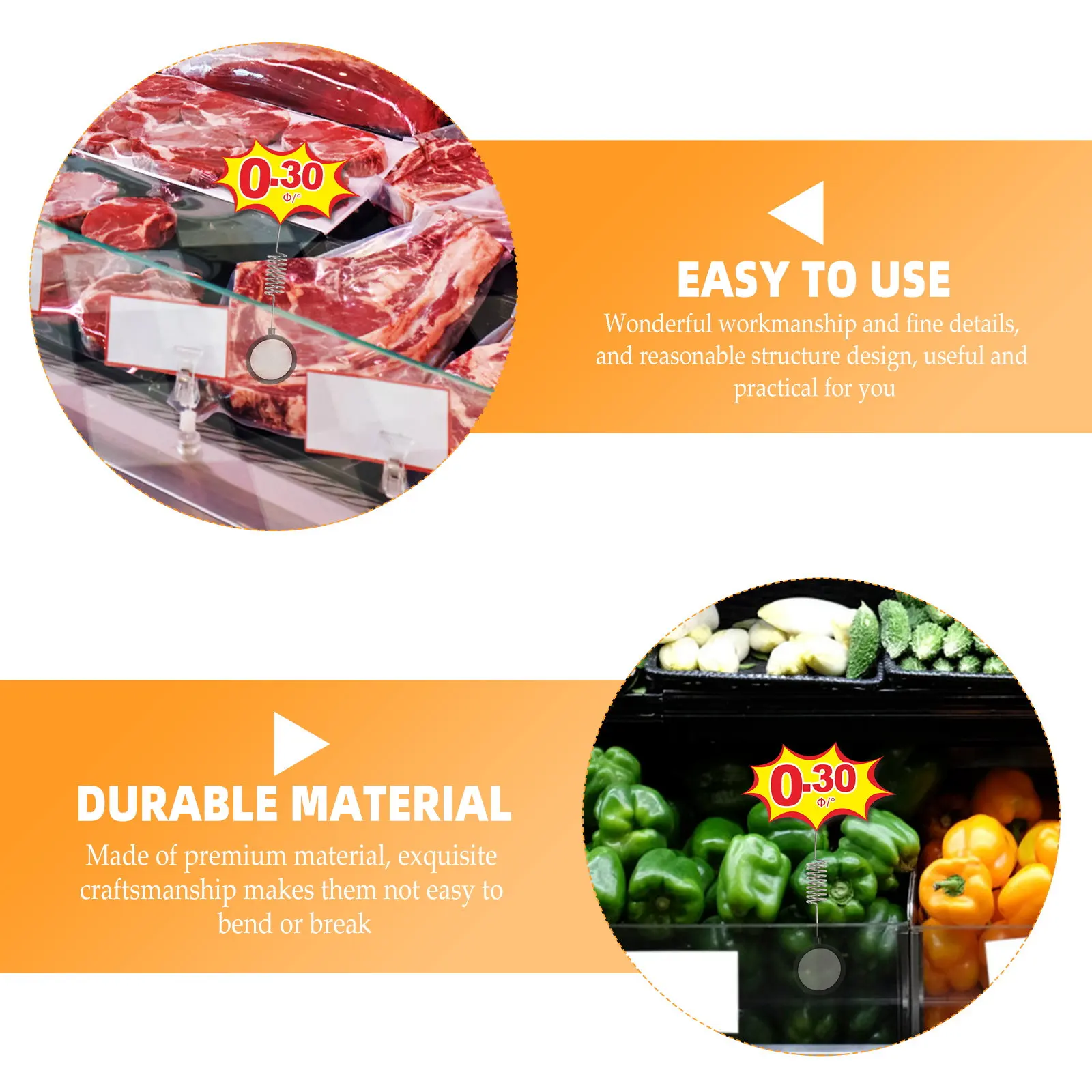 

6Pcs Double Head Universal Clip Adjustable Flexible Clip Sign Holder for Business Exhibition Store Menu Label Display