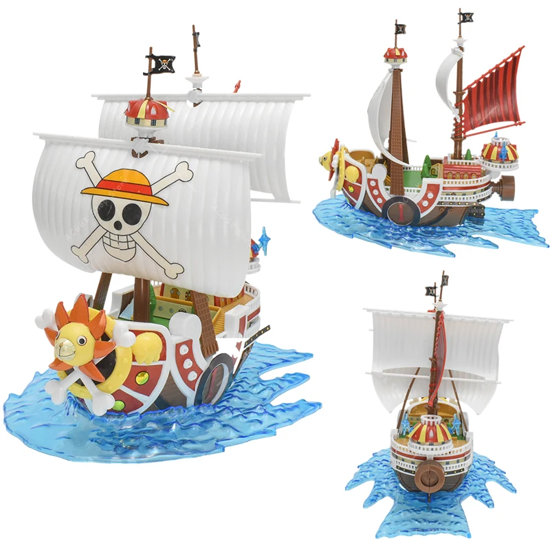 Bandai anime uma peça mil sunny indo feliz modelo diy montado modelos de barco figura coleção modelo montado navio brinquedo novo