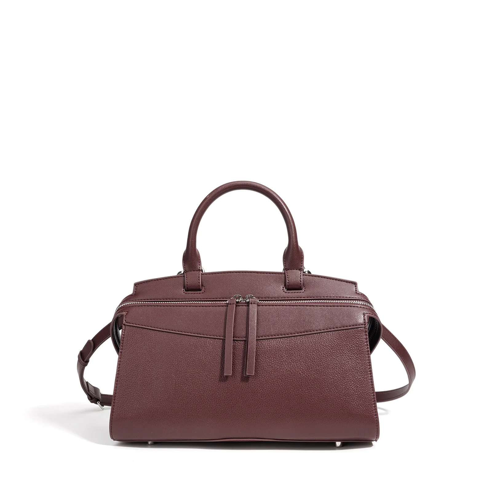 Bolso de hombro de estilo perezoso coreano, bolso de bolos de piel de vaca, bandolera cruzada informal Retro de gran capacidad, primavera 2026