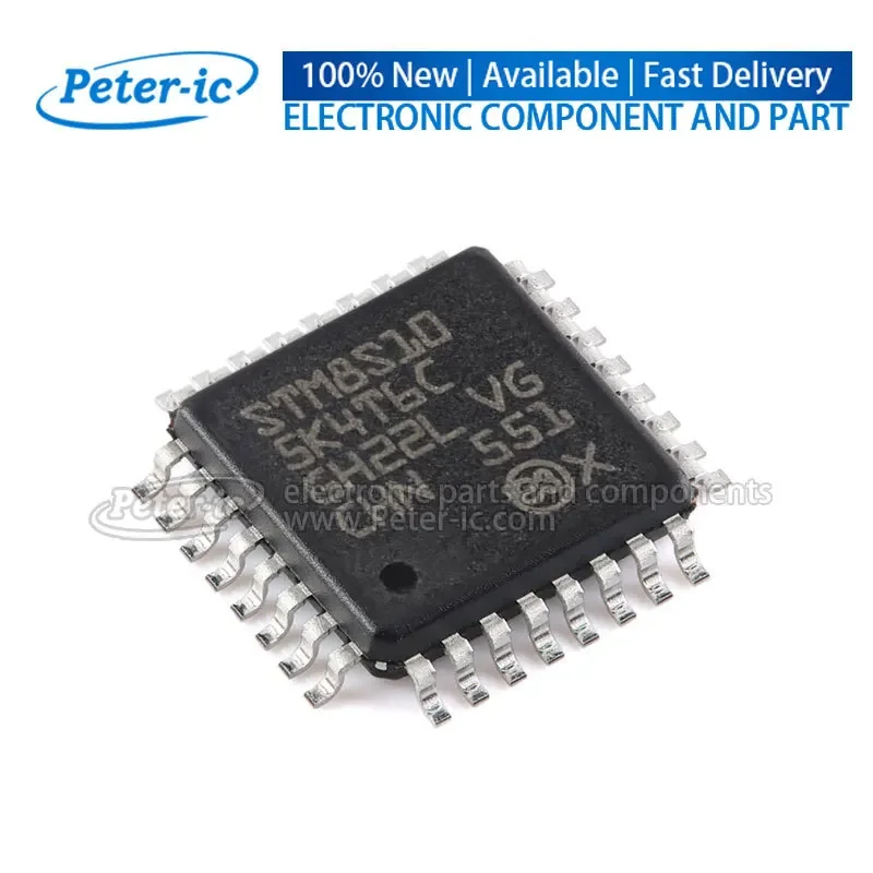 (2pcs)STM8S105K4T6C STM8S10 5K4T6C LQFP-32 16KB 2.95V~5.5V STM8 2KB 16MHz FLASH 25 LQFP-32 Microcontrollers MCU/MPU/SOC