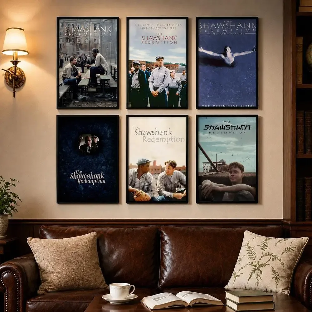 Wireless Movie T-The Shawshank RedemptionS   Poster Self-adhesive Art Poster Decoracion Painting Wall Art White Kraft Paper