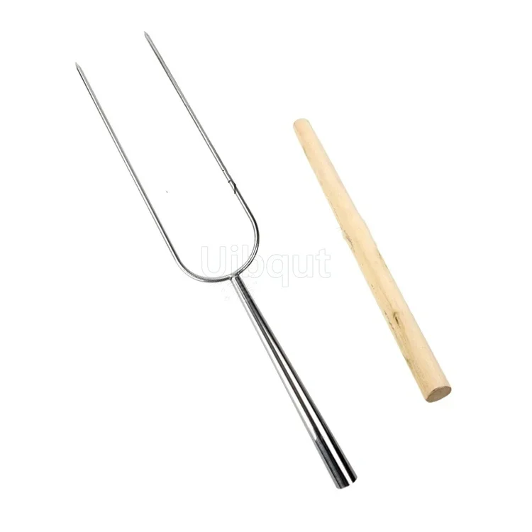 meat fork Extendable Roasting Sticks Stainless Steel BBQ Smores Skewers duck BBQ meat fork long large big roast chicken fork