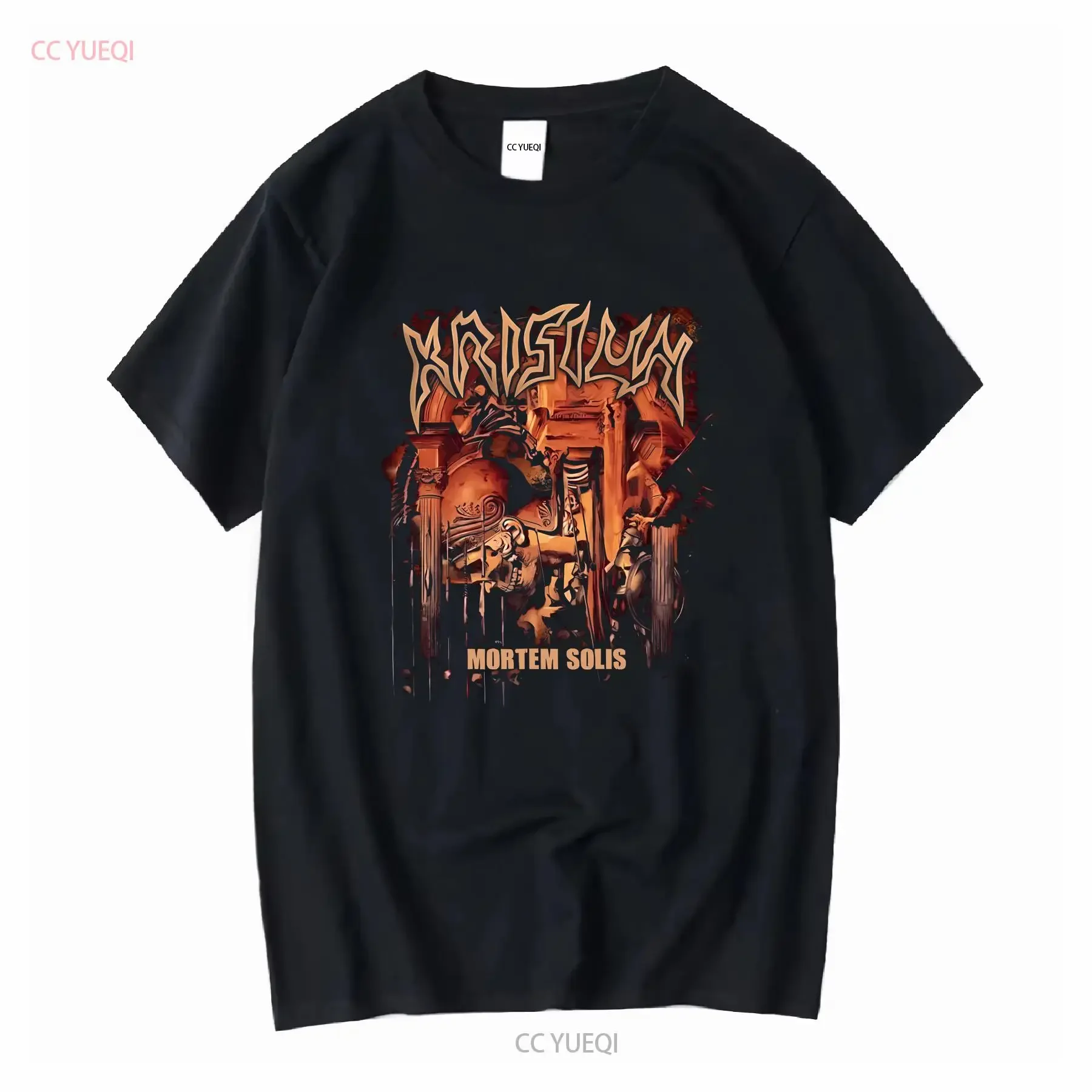 Official Licensed T Shirt Krisiun Mortem Solis Front Back vintage Washed homme Stretched Comfortable fashion graphic Casual