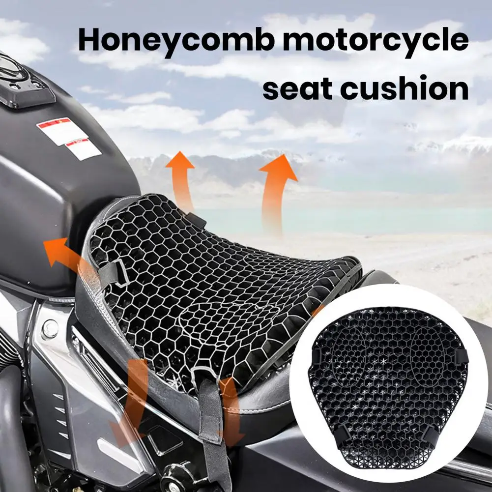 

Motorcycle Gel Seat Cushion 3D Mesh Fabric Honeycomb Universal Comfort Motorbike Relief Breathable Ride Seat Cover Pad Moto