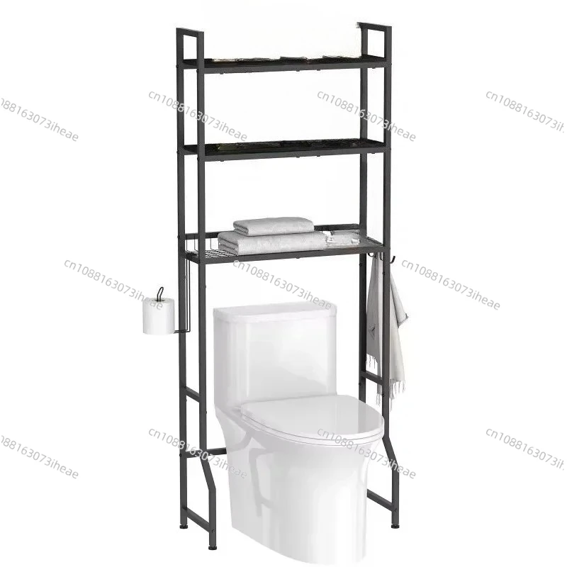 High quality bathroom storage rack, 3-layer laundry rack, independent metal toilet stand