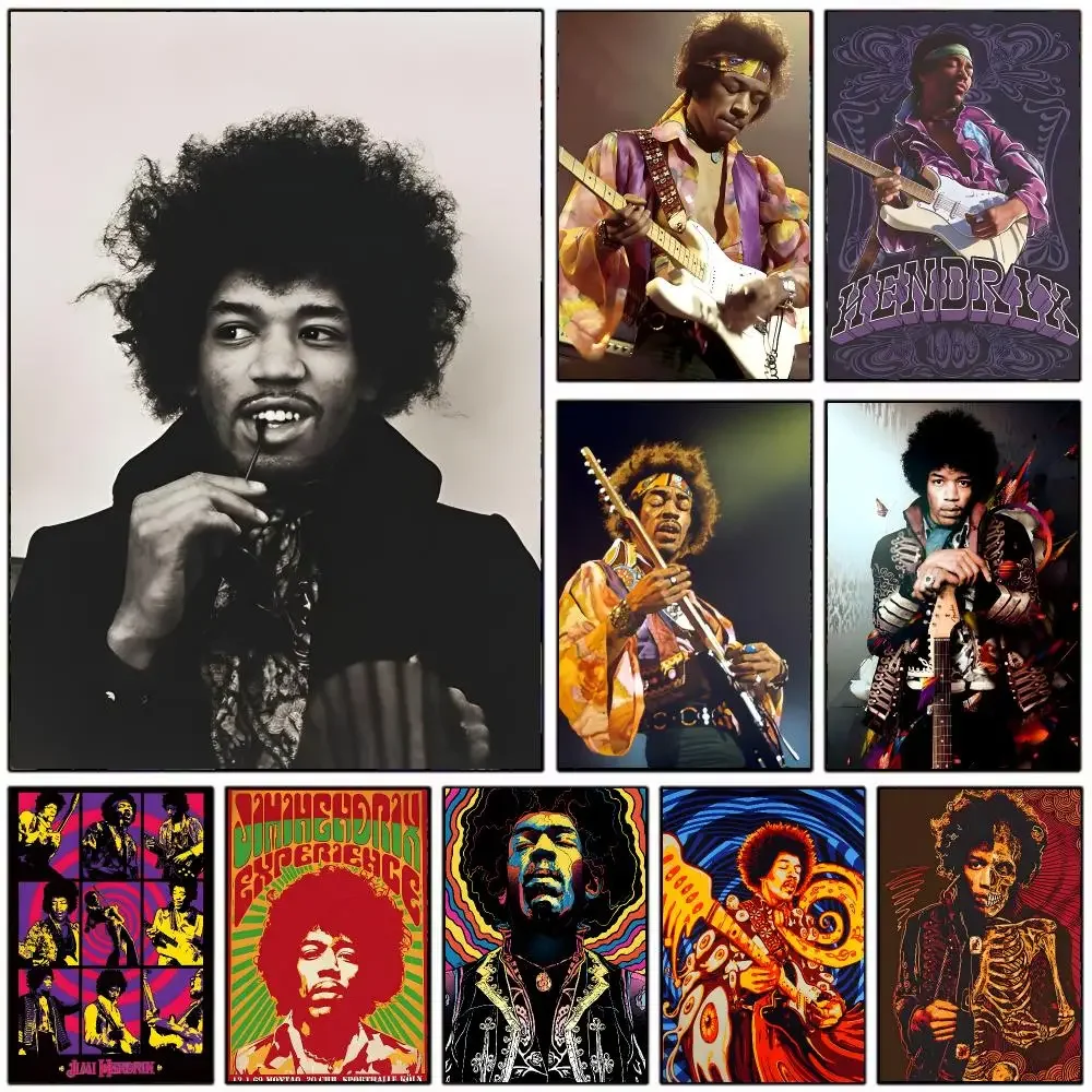 Music Rock J‑Jimi Hendrix Poster Wall Art Print Decorative Mural Home Decor Gift Unframed