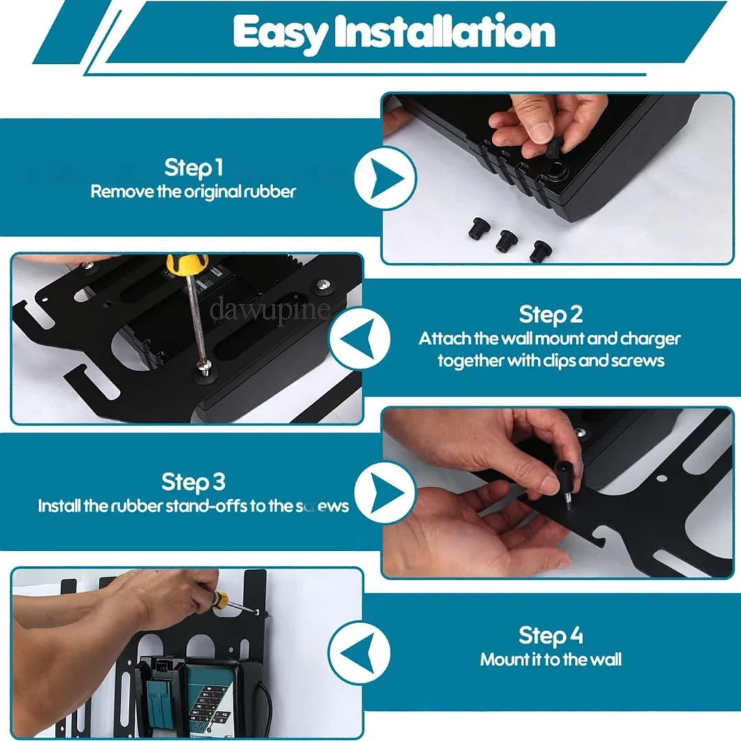 Multi functional Wall Mount Bracket For Makita Battery Case Holder Charger Power Tool Drill Fixed Storage DC18RD DC18RC BL1830