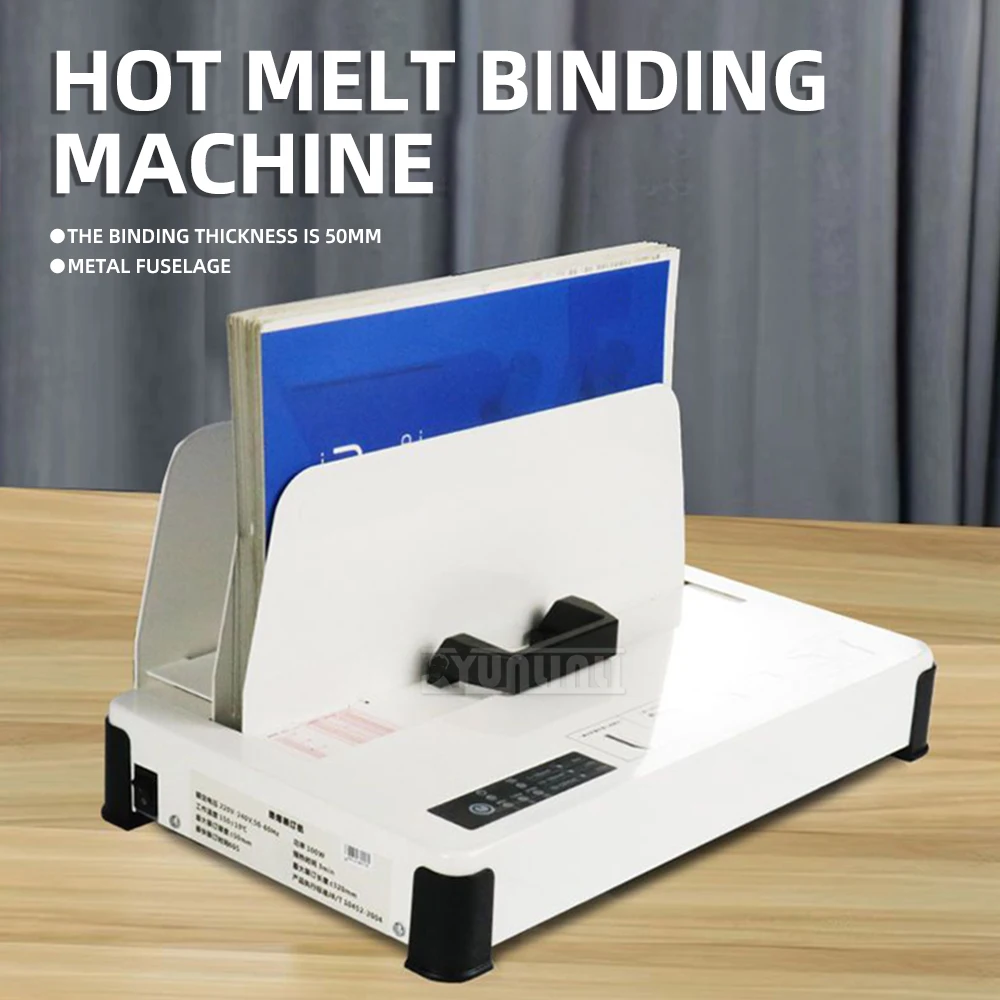 Electric Hot Melt Binding Machine Envelope Machine for Contract File Bidding Document Adhesive Binding Office Equipment