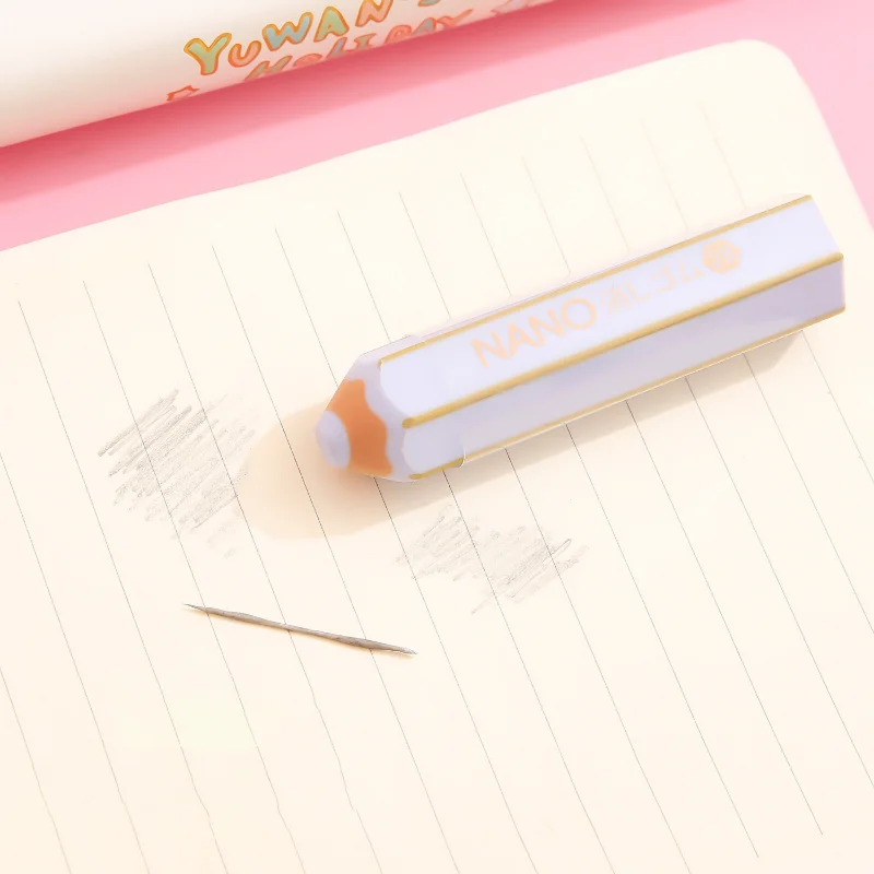 Kawaii Pencil Shape Rubber Eraser Korean Stationery Macaron Color Cute Pencil Erasers Kids Writing Tools School Office Supplies image 4