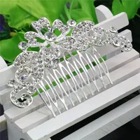 Wedding Bridal Crystal Hairpin Flowers Leaves Shape Hair Comb Hair Clips Women Headwear Fashion Jewelry Accessories Girl Gifts - Image 5